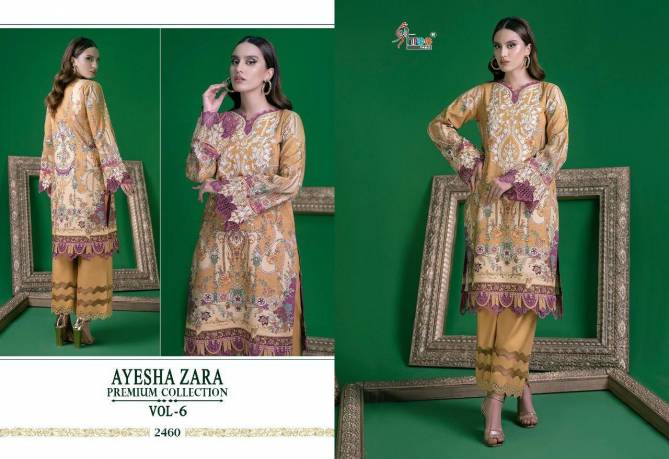 Shree Ayesha Zara 6 Wholesale Cotton Printed Pakistani Salwar Suits
